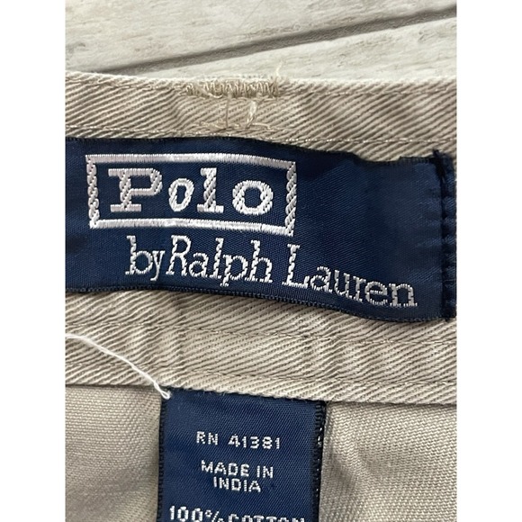 Polo Ralph Lauren Men's Khaki Cargo Pants 100% Cotton Utility Casual Size 31x32 - Picture 9 of 11